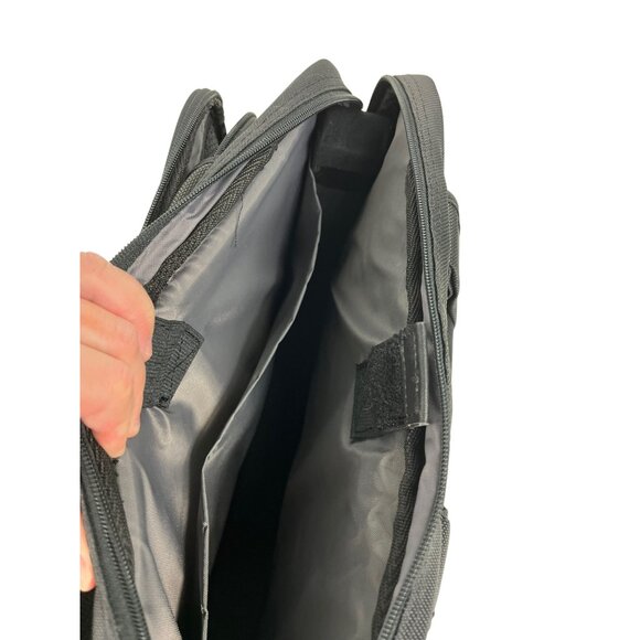 DELL Laptop Computer Carrying Case Black Silver Color Hardware W/ Shoulder Strap - Picture 8 of 9